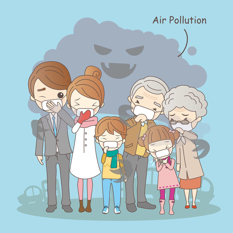 What are the hazards of pollutants in the air?